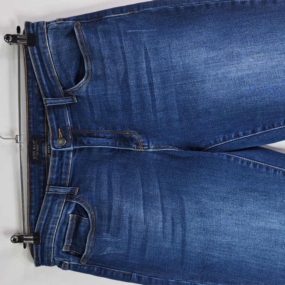 Jude Blue Slim Fit Dark Wash Distressed Blue Jeans Size 15/32 - Picture 7 of 17